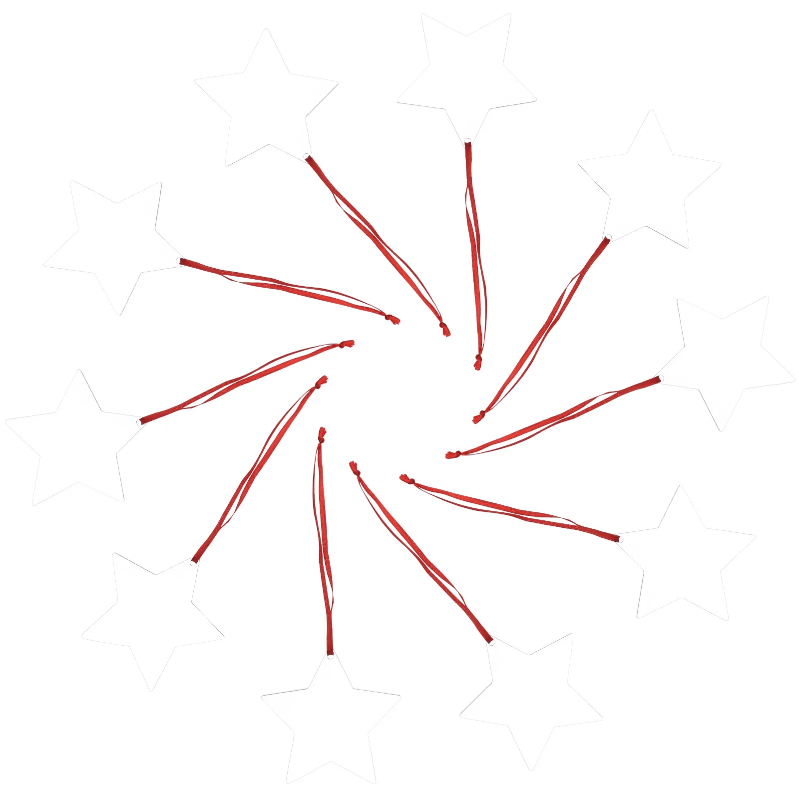 

10 Pcs Heat Transfer Blank Pendants Diy Hanging Decorative Paintable Ornaments Tree