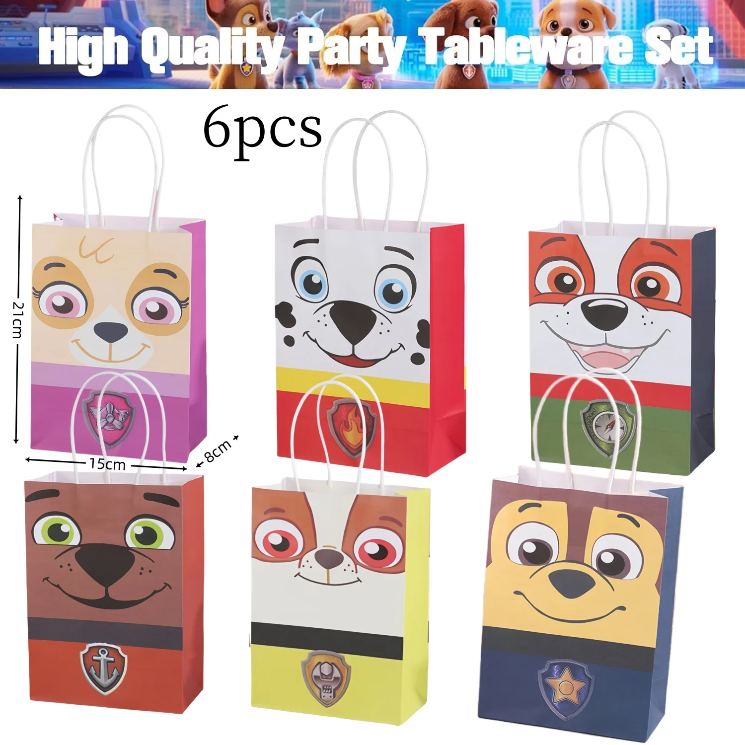PAW Patrol Birthday Party Decoration Tableware Tablecloth Plates Cup napkin gift bag Balloons PAW Patrol Party Favors Supplies view 4