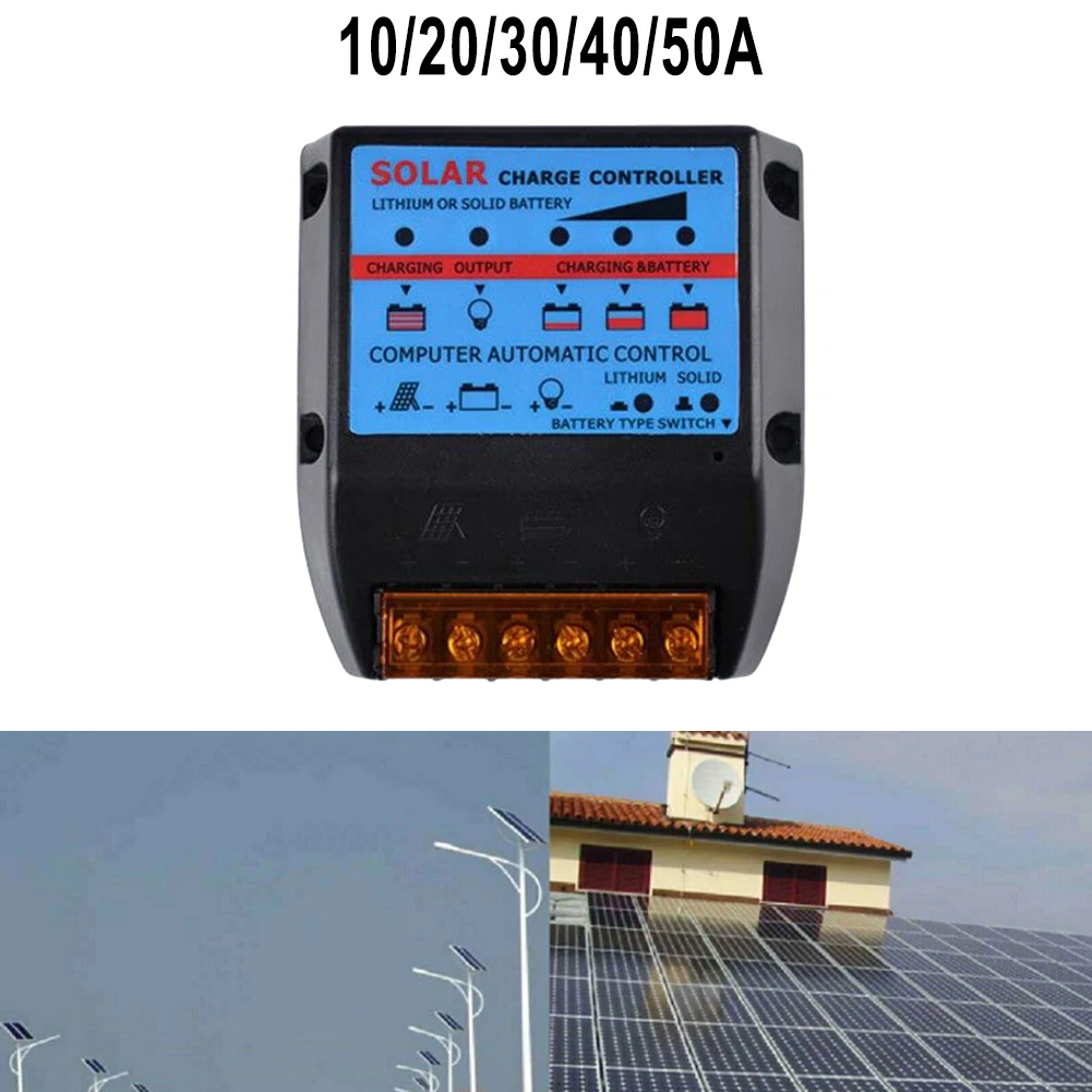 Solar Charge Controller PWM 12V/24V Solar Panel Battery Photovoltaic Charger Regulator 10A/ 20A/ 30A /40A /50A