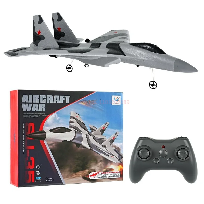 Neue Drei Kanal Su35 Fernbedienung Kämpfer 2,4g Starrflügel Flugzeug Modell Schaum Fallen Beständig Material Flugzeug Fliegen Spielzeug