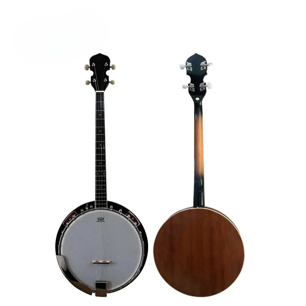 AileenMusic Travel Portable 24 Bracket Resonator 4 Strings Banjo Musical Instrument (ABO244)