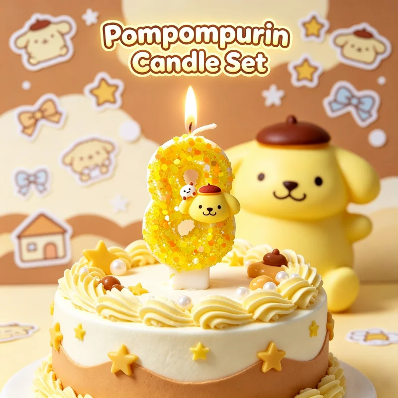 Wedding Cake Supply - Sevimli Onpompurin Mymelody Temalı Mum Kek