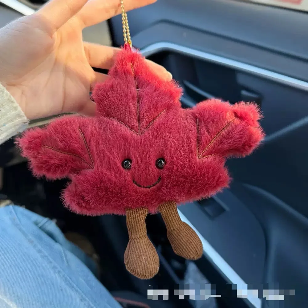 Nowy breloczek do kluczy z pluszową zabawką Jellycat Canada Maple Leaf, uroczy dodatek do torby
