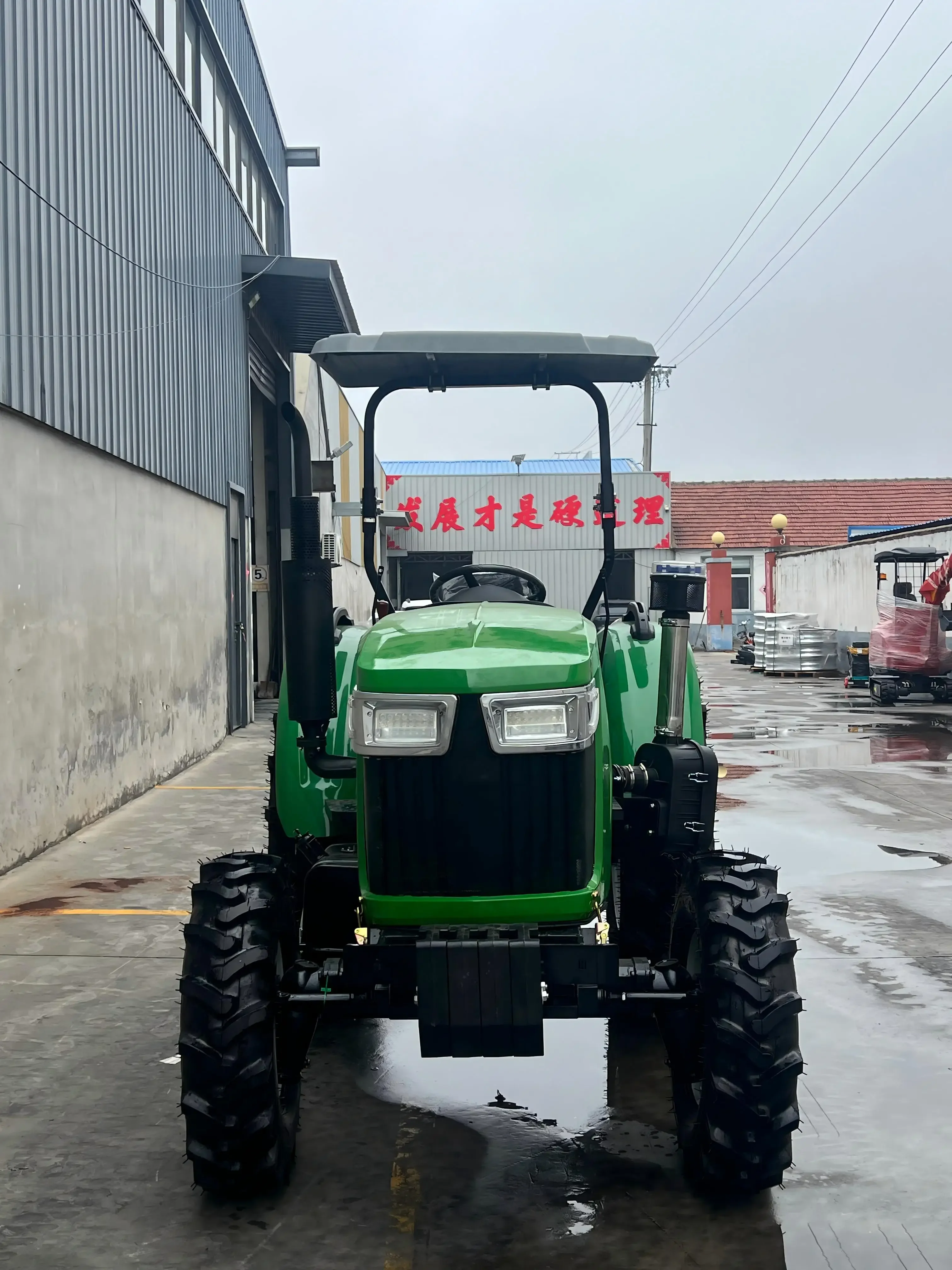 60HP 4WD Wheeled Agricultural Tractor, Diesel Farm Tractor for Construction Site Transport with Rotary Power Output