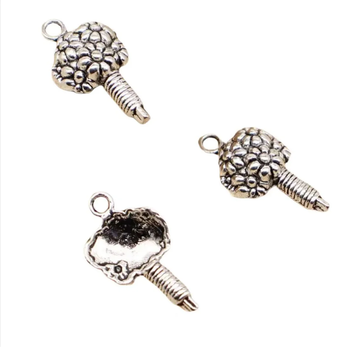 

20pcs 24x12mm Zinc Alloy metal tibetan silver color flowers pendants for handmade HWEF3961