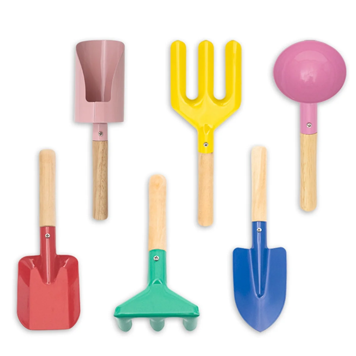 

Children'S Beach Toys, 6-Piece Set Children'S Gardening Tools Sand Toy Set, Metal Gardening Tools, Beach Shovel