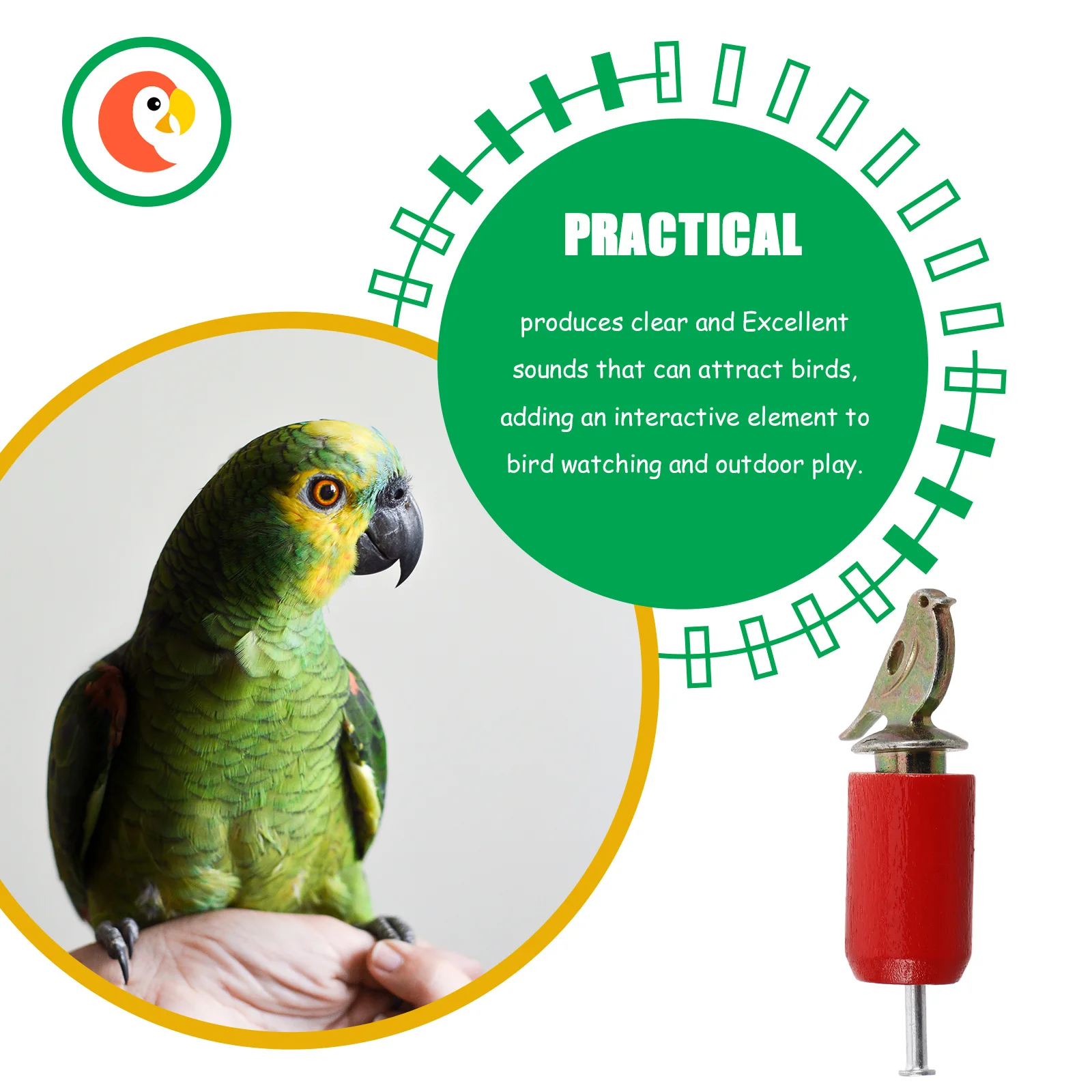 صفارة نداء الطيور الملتوية يدويًا للأطفال، محاكاة محمولة، أصوات الطيور الواقعية لمشاهدة التدريب والمتعة في الهواء الطلق #4