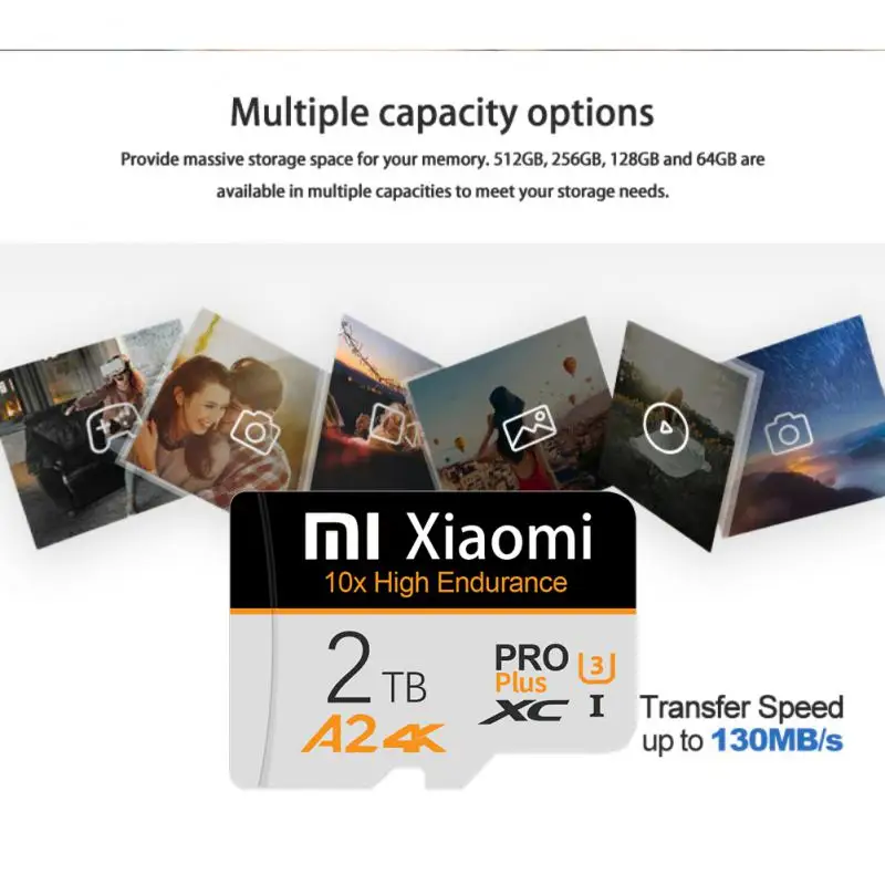 Mijia Xiaomi Memory Card 2TB 1TB A2 Class10 Mini SD Card 512GB TF Flash Card 128GB For Nintendo Switch Phone Car Device Monitor