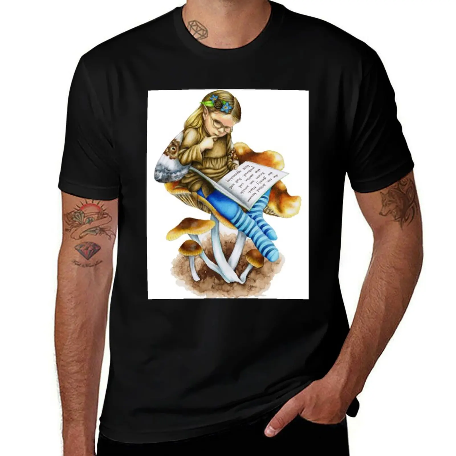 

Blueleg Brownie Mushroom Fairy T-Shirt oversized man t shirt blacks black t shirts for men