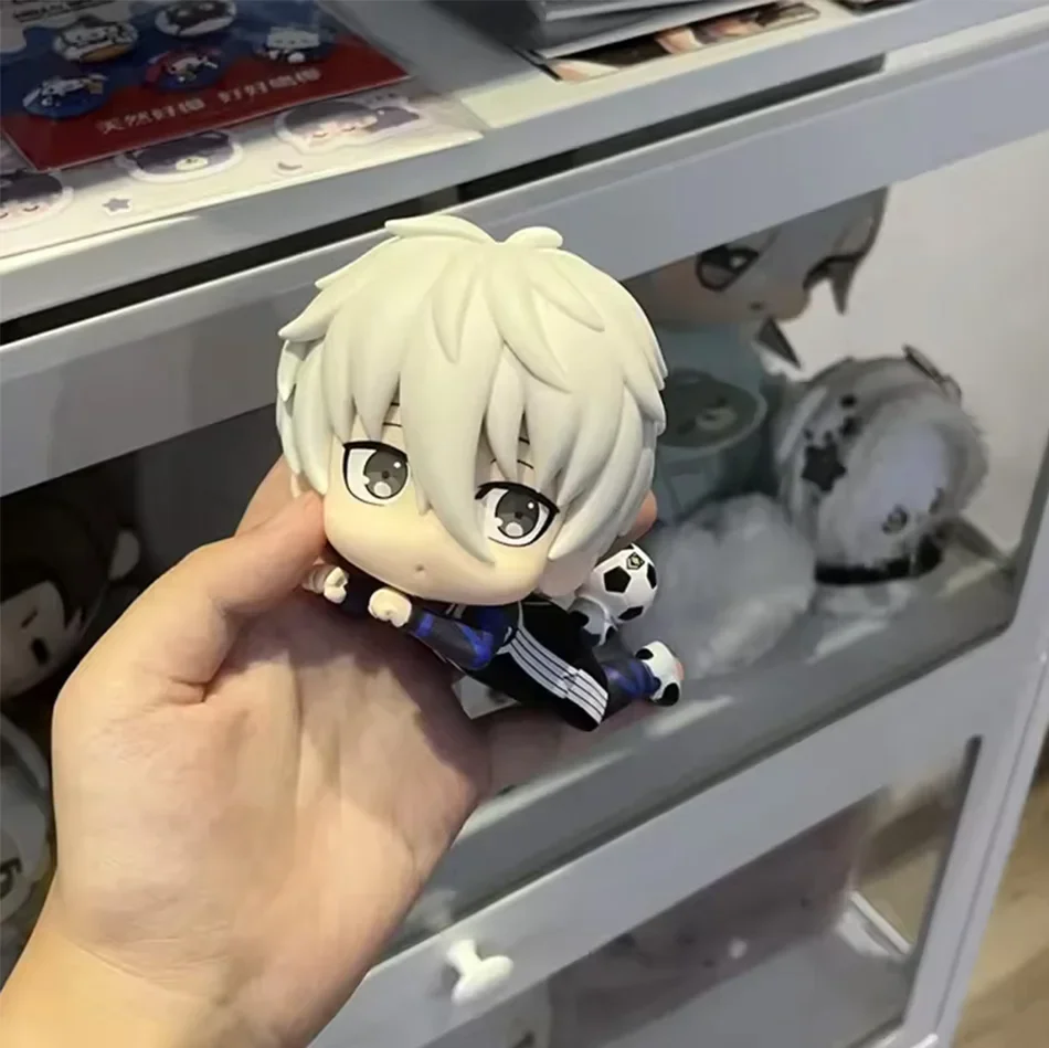 Blue Lock Kawaii Nagi Yisagi Isagi Yoichi Sitting Action Figure Doll Tabletop Model Anime Peripheral Creative Birthdays Gift Toy