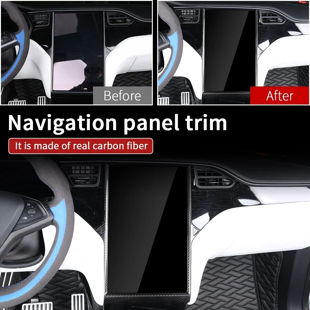 Glossy carbon fiber for tesla model s accessories tesla model x carbon tesla 2018 car carbon fiberinterior