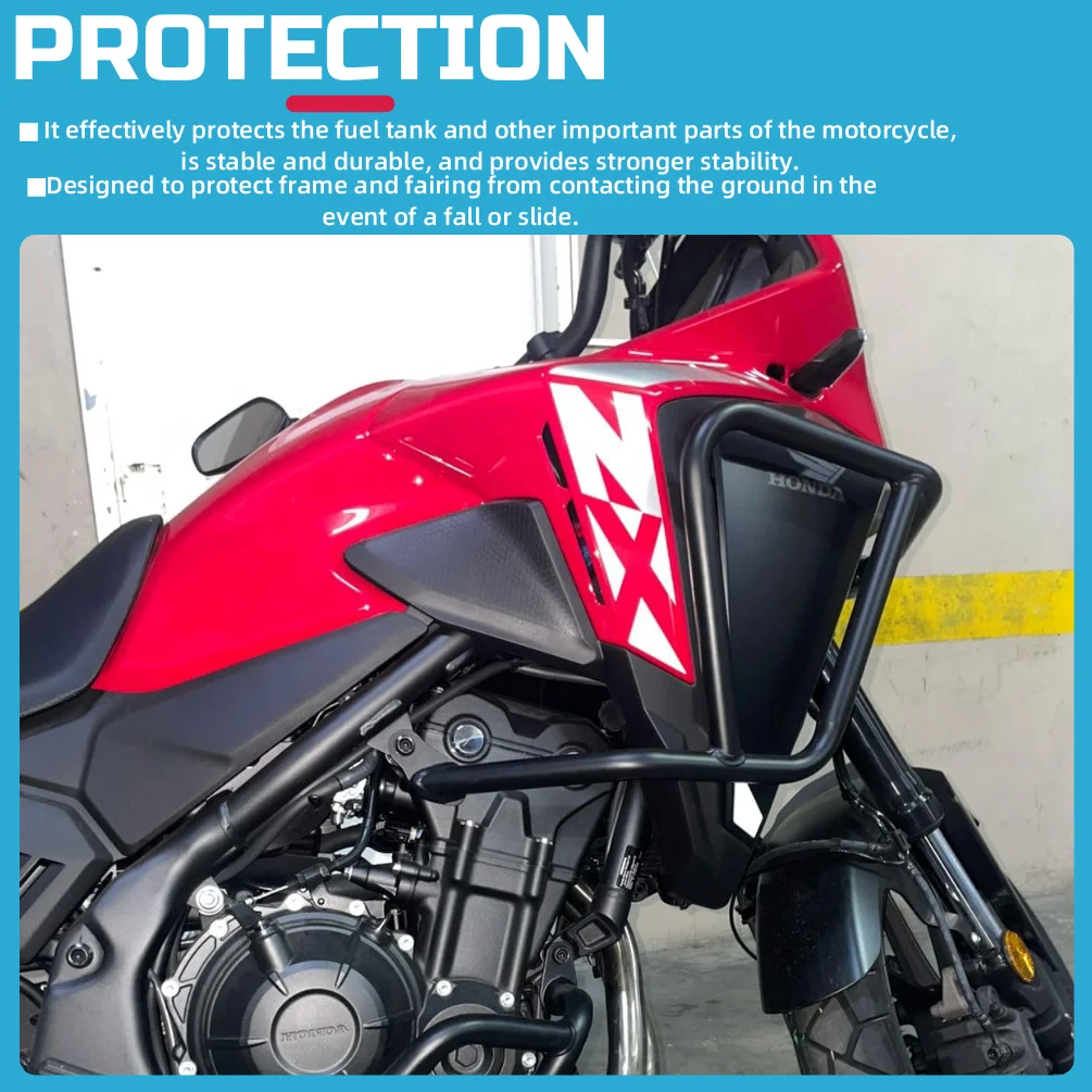 For Honda NX 500 400 2024 2025 NX500 NX400 Crash Bars Engine Guard Upper Frame Bumper Falling Protector Motorcycle Accessories