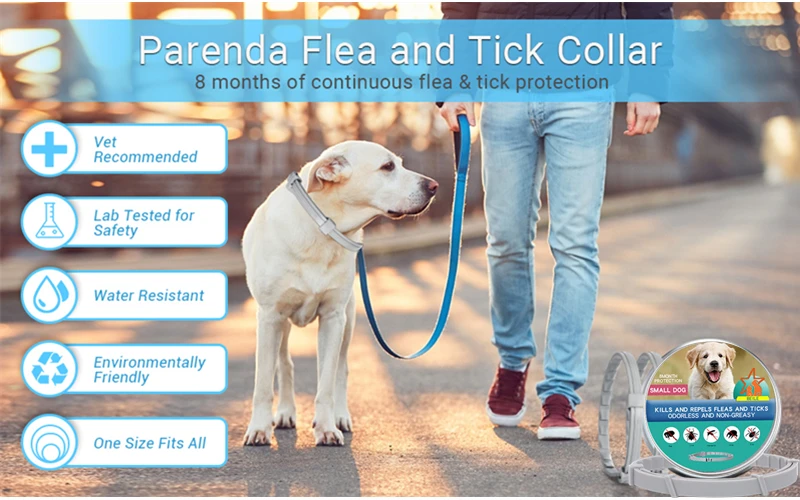 Extendable Pet Flea Collar Antiparasitic Necklace Personalized Anti Flea and Tick Big Dog Puppy Cat Anti-Flea Collar Ticks Dogs