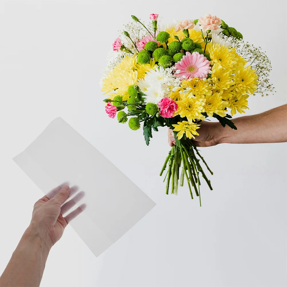 

100Pcs Waterproof Flower Wrapping Paper Vintage Floral Tissue Sheets for Bouquet Packaging DIY Crafts Wedding Party Decoration