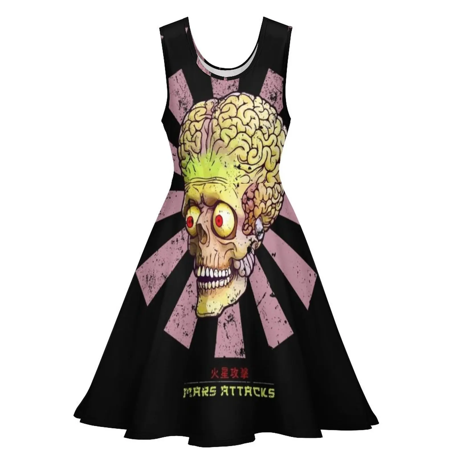 Mars Attacks Retro Japanese Sleeveless Dress evening dress chic and elegant evening dress Long woman