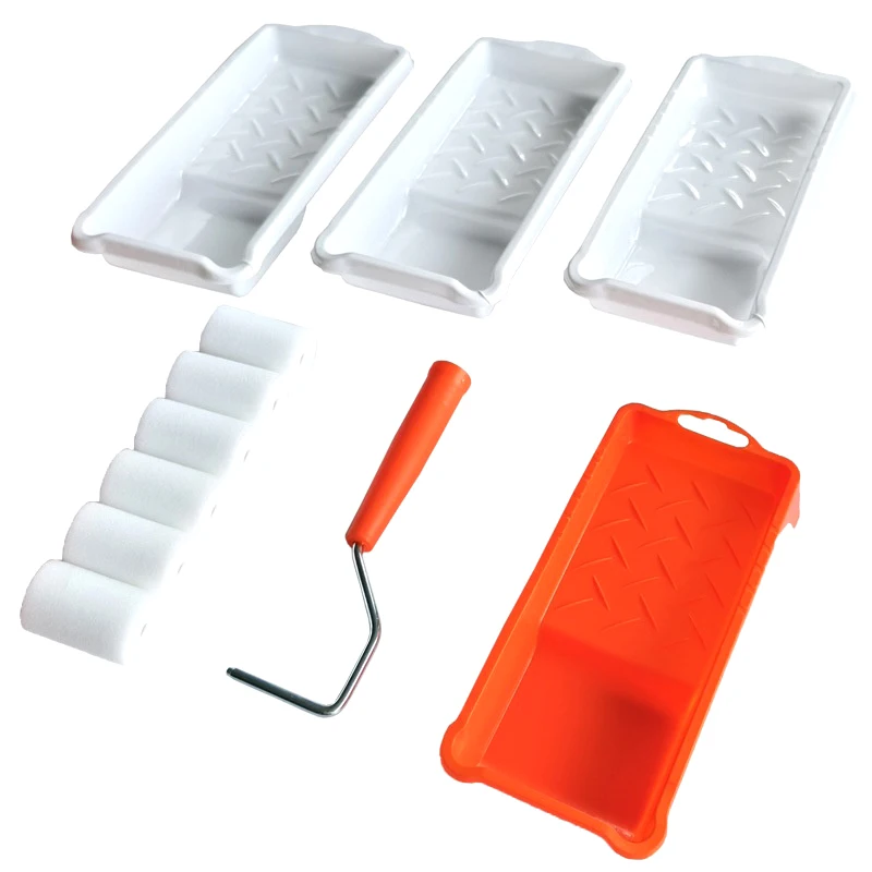 

New 2 Inch Small Paint Roller Kit High-Density Foam Paint Roller Paint Tray Liner For Wall Painting Tools