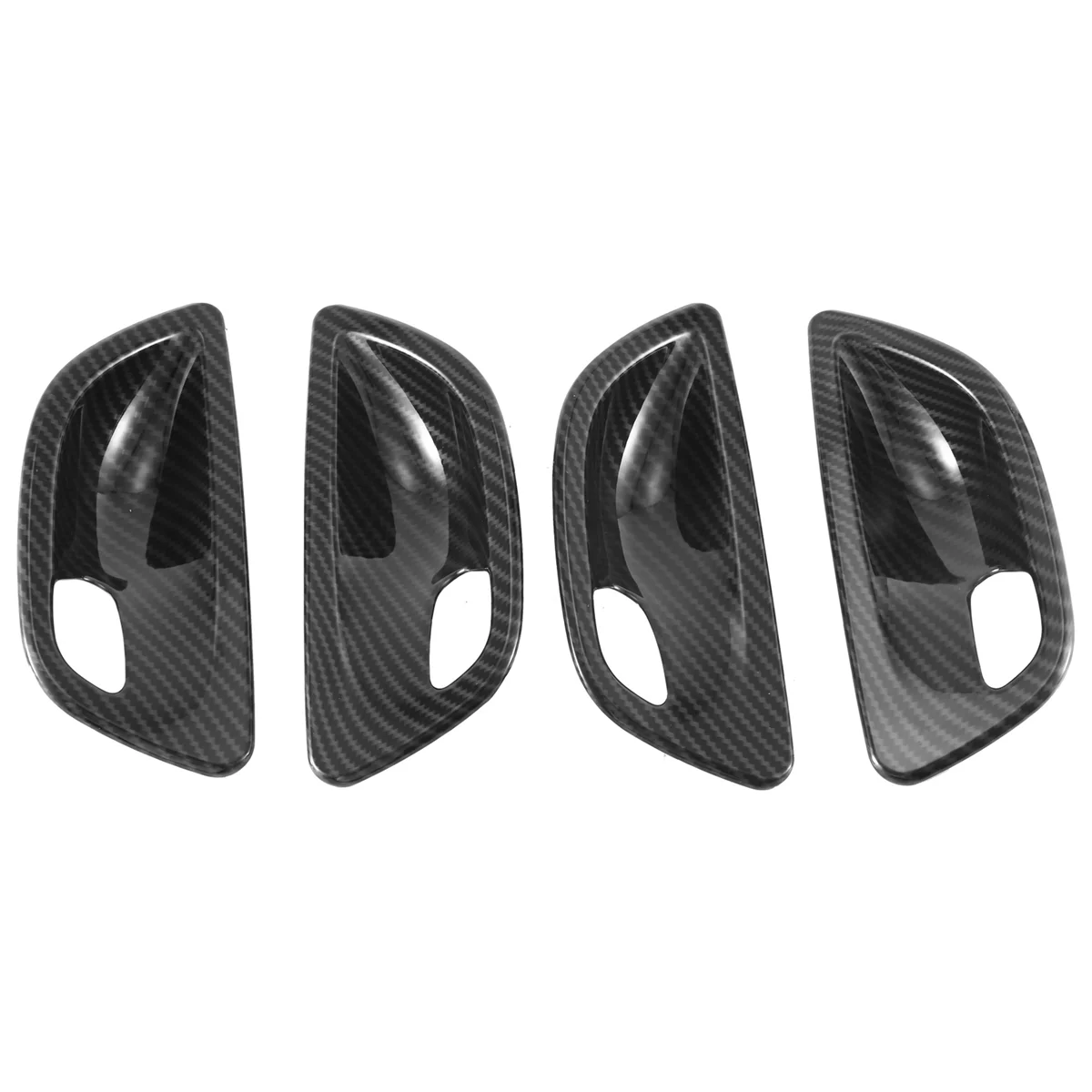 4Pcs Carbon Fiber Interior Door Handle Bowl Cover Trim For-BMW 5 Series F10 2011-2016