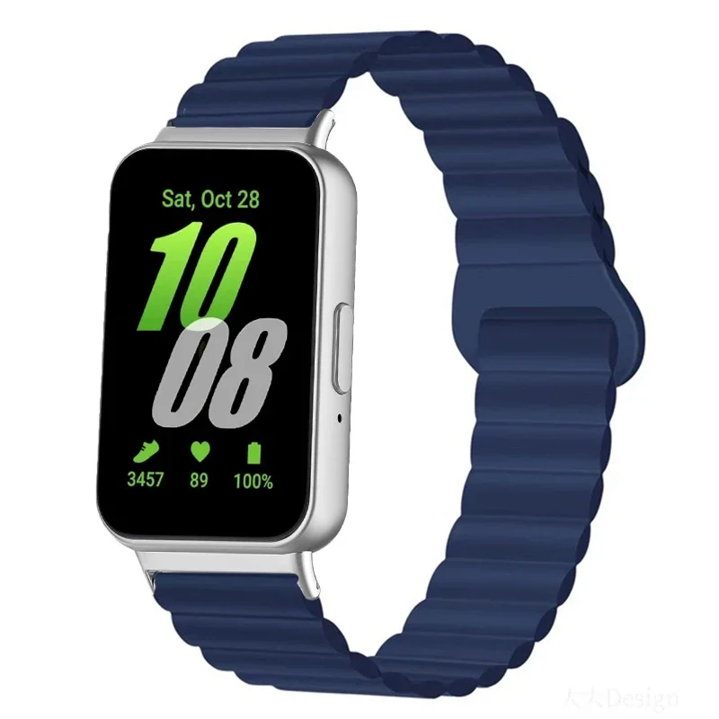 Силиконовый ремешок для Samsung Galaxy Fit 3, магнитный ремешок для часов, спортивный браслет для Galaxy Fit 3 SM-R390, цветной аксессуар для браслета