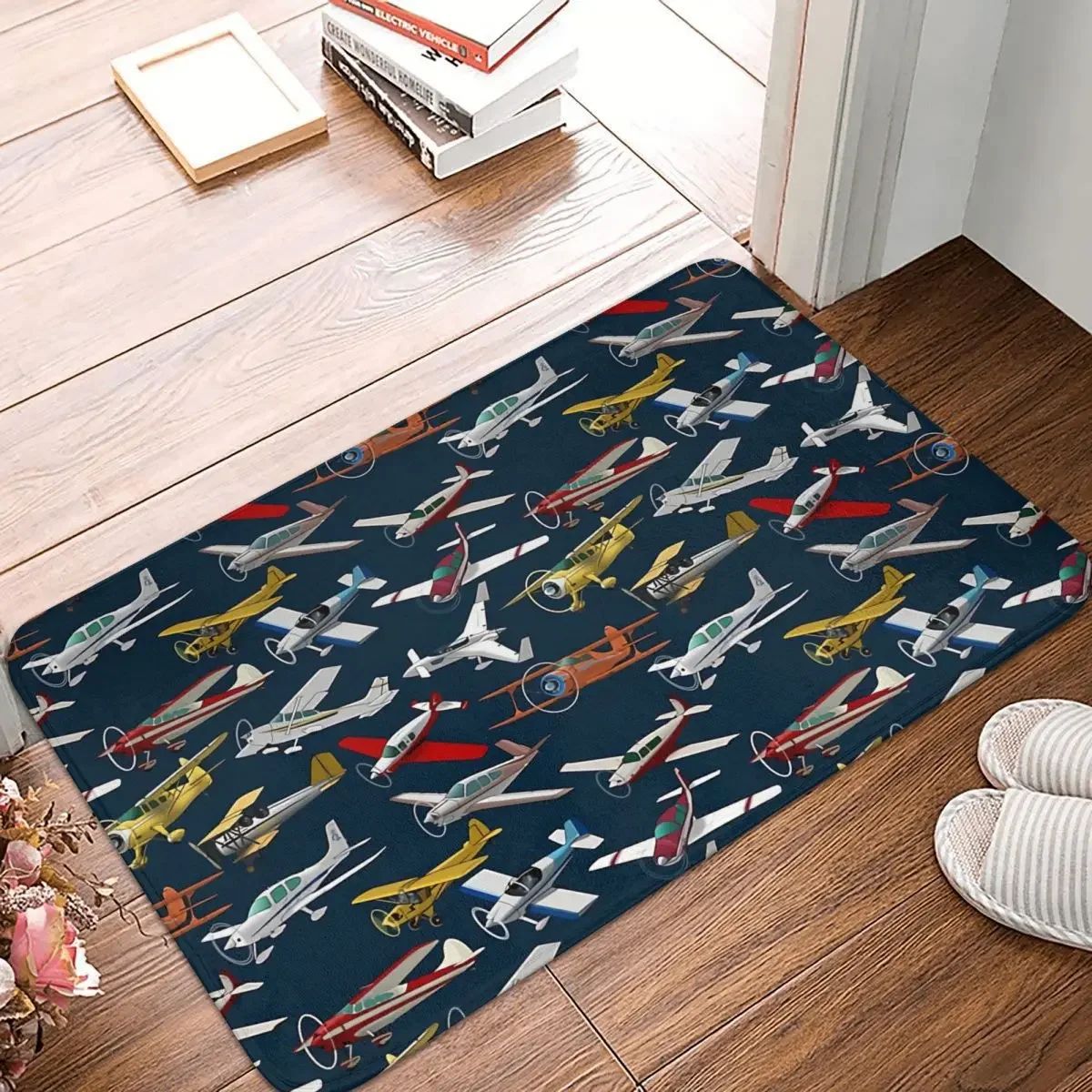 Non-slip Doormat A Sky Full Of Airplanes Carpet Bath Bedroom Mat Outdoor Home Decorative