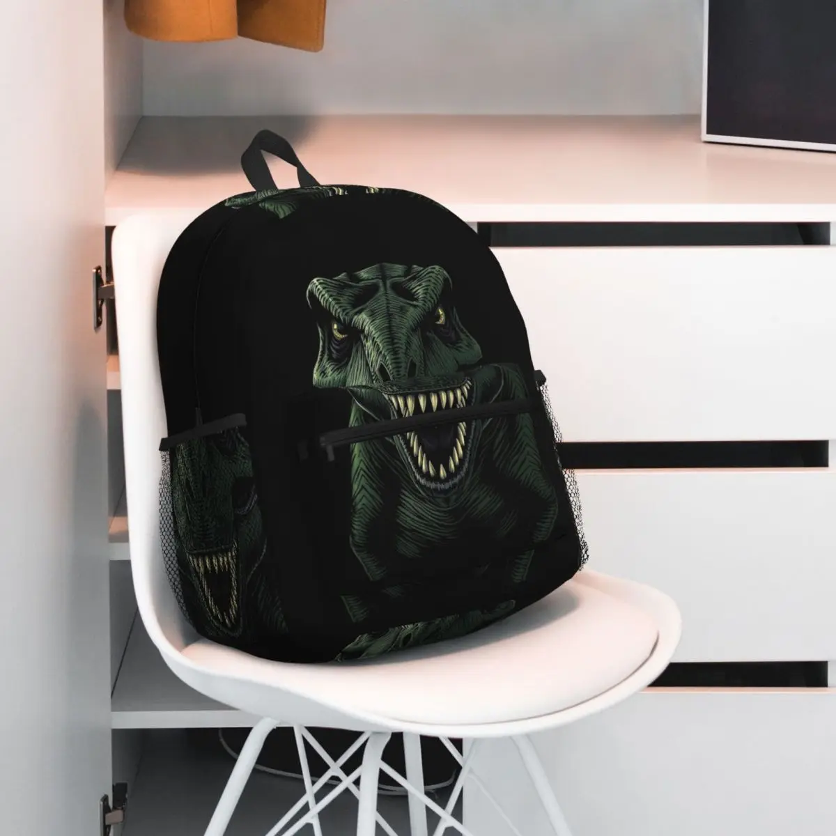 Roaring T-Rex Jungle Dinosaur Theme (8) Backpack Student BookBag Kids School Bag Computer Shoulder Bags for Boys Girls