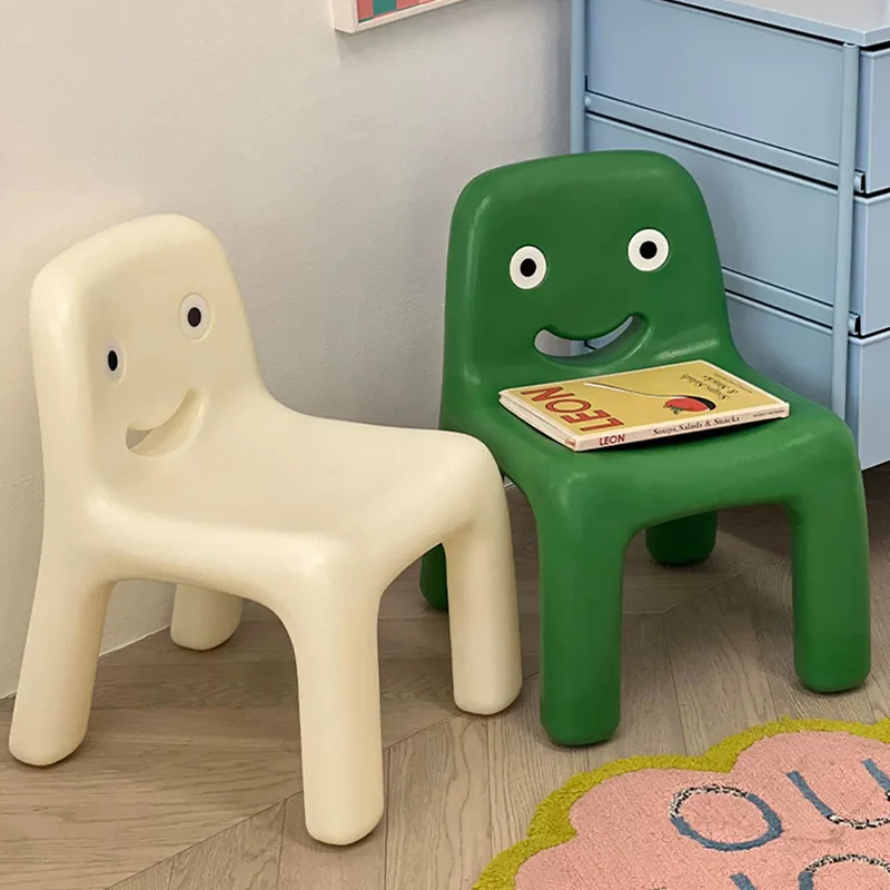 ins smiley chair backrest children's chair writing chair study stool primary school students plastic environmentally