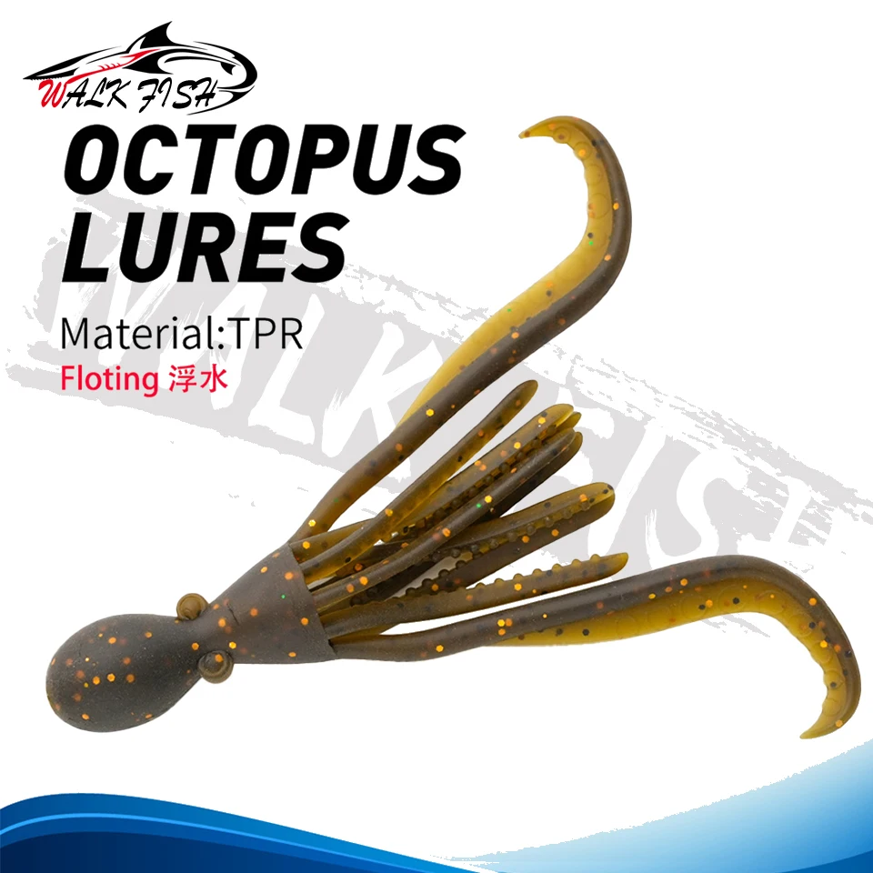 Señuelos de pulpo luminosos Walk Fish para jigging y atún – Silicona suave - imagen 4