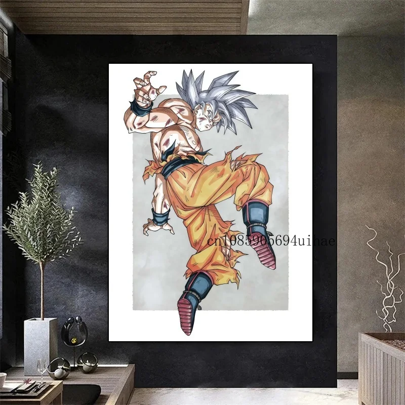 Bandai Anime Leinwandgemälde HD Poster Wandkunstdruck Dragon Ball Son Goku Klassische dekorative Bilder für Wohnzimmer ohne Rahmen