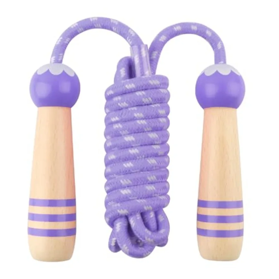 

Jump Rope for,Adjustable Skipping Rope, Jump Ropes with Wooden Handle for Girls Boys, Weighted Jumping Ropes for Fitness Workou