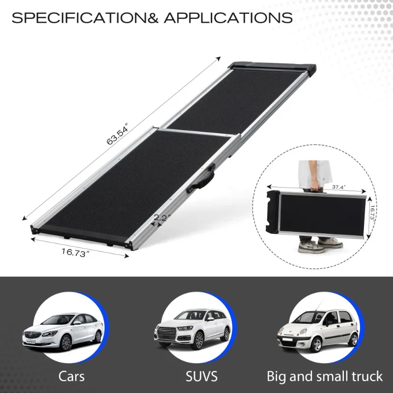 

Big Dog Satsuma Golden Retriever Pet Ladder Springboard Dog on The Car Check Telescopic Ladder Aluminum Alloy Ramp Board
