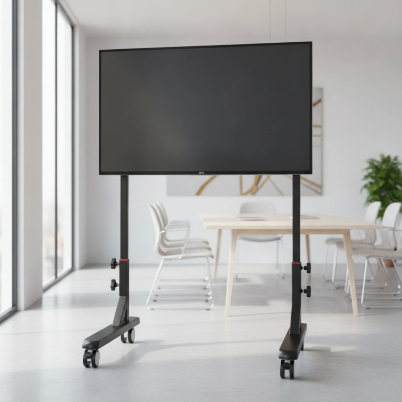 support-tv-mobile-support-tv-portable-sur-roulettes-meuble-verrouillable-robuste-pour-presentateurs-salles-de-reunion-bureaux