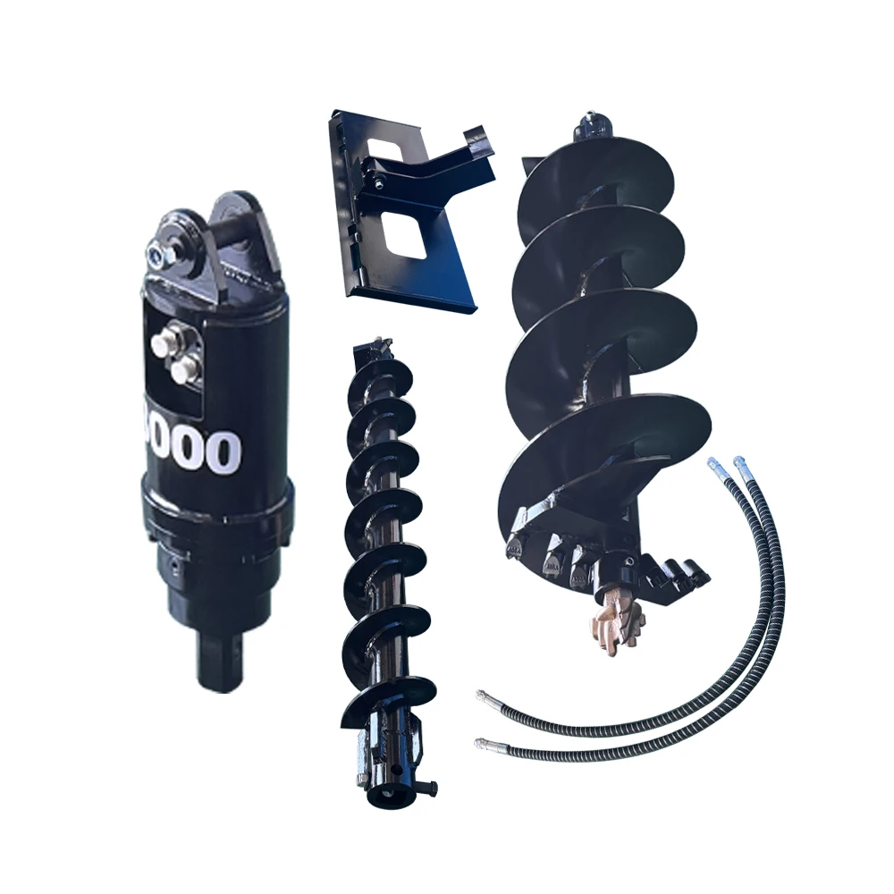 Hydraulic Earth Auger Attachment Supplier for Piling, Soil Drilling & Skid Steer Post Hole Digger Excavator Auger Drill