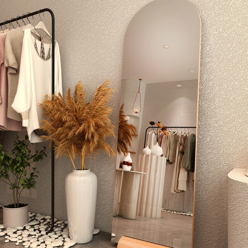 Full body mirror, floor mounted mirror, household female bedroom, makeup mirror, clothing store,