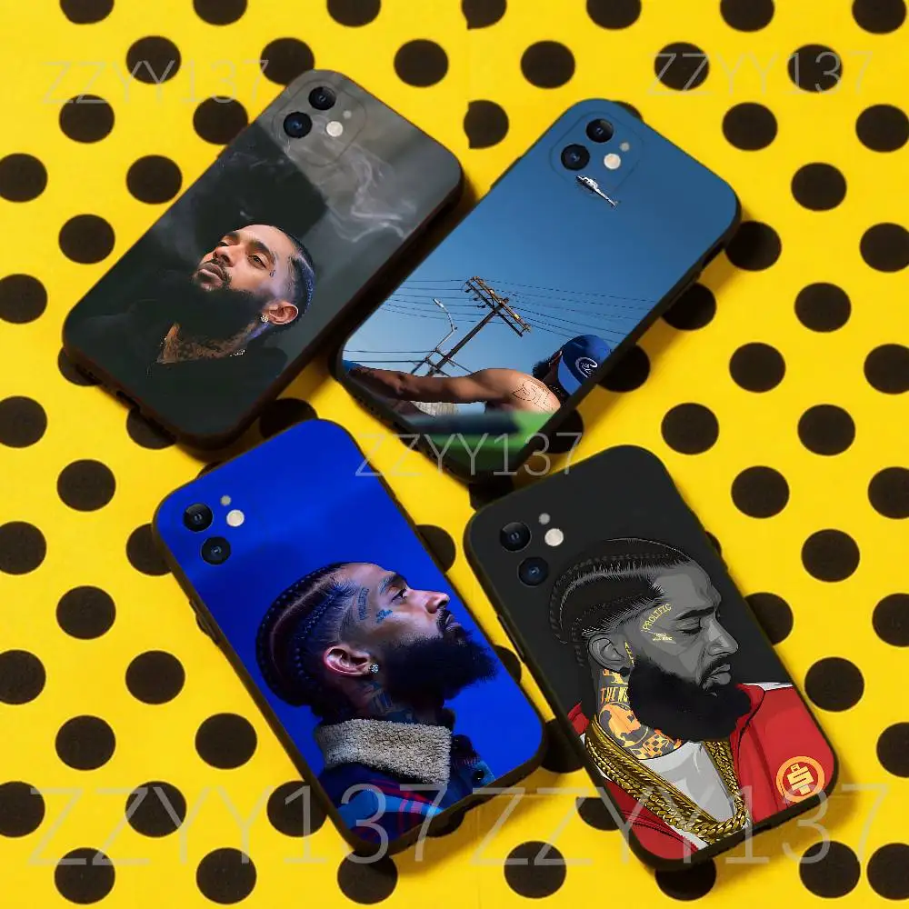 

N-NipseyS Rapper H-HussleS Phone Case For iPhone 17,16,15,14,13,12,11,Pro,Max,Plus,Air,X,XS,XR,SE,8,7,Mini,Soft Black Funda