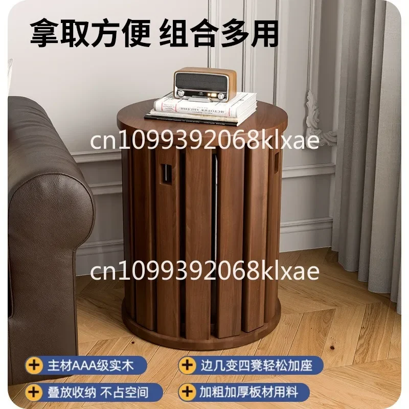 Stackable stool log stackable music solid wood round stool coffee table household