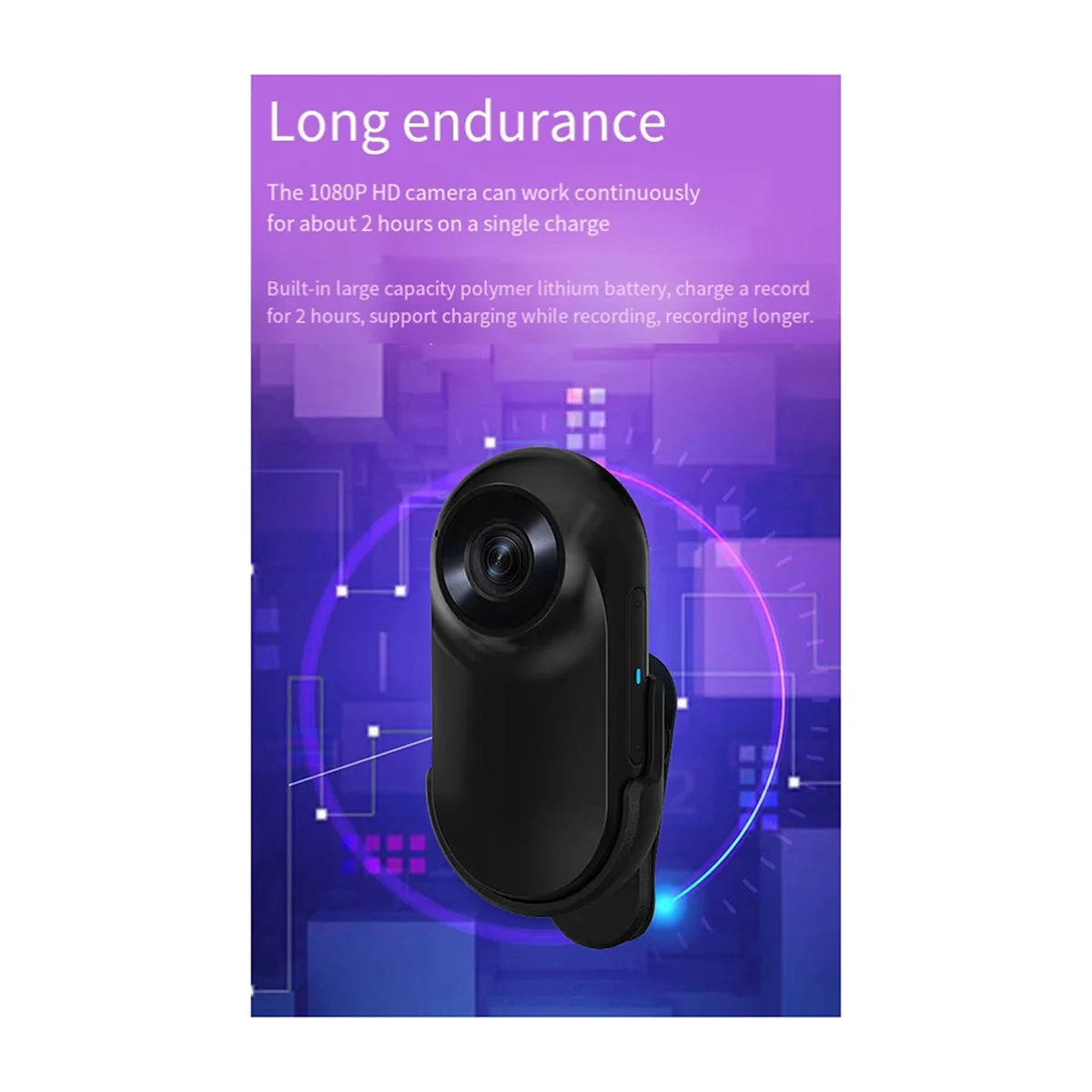 خوذة كاميرا صغيرة محمولة على الرأس ، كاميرا رياضية DV مغناطيسية ، حركة الدراجة ، مقاومة للاهتزاز ، HD HD