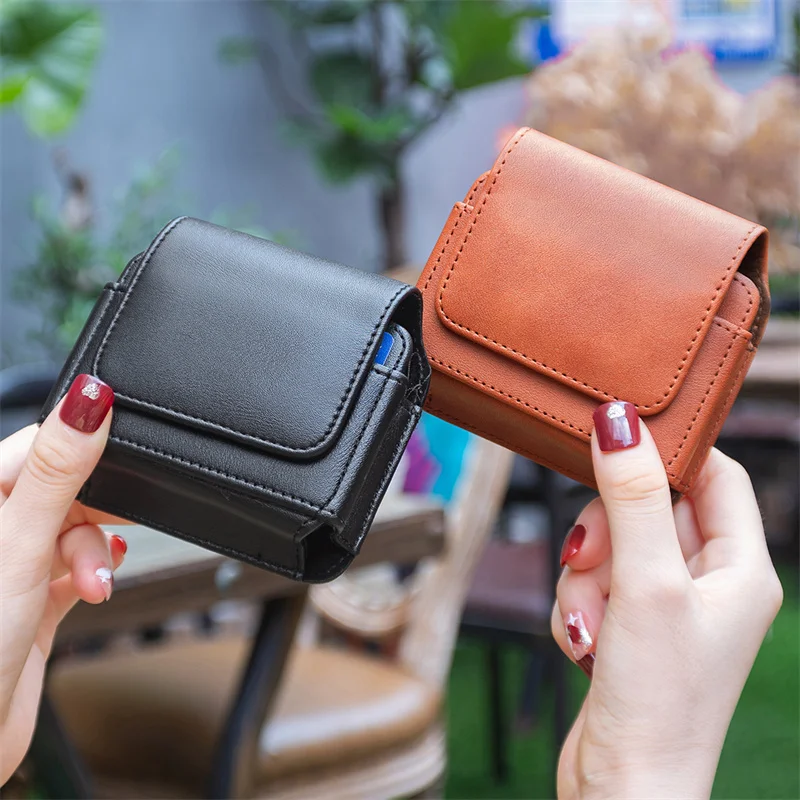 For Samsung Galaxy Z Flip 3 4 5 6 7 5G MOTO Raer 50 40 60 Ultra Leather mini Messenger Bag Luxury waist hip Belt Bag Card Slot