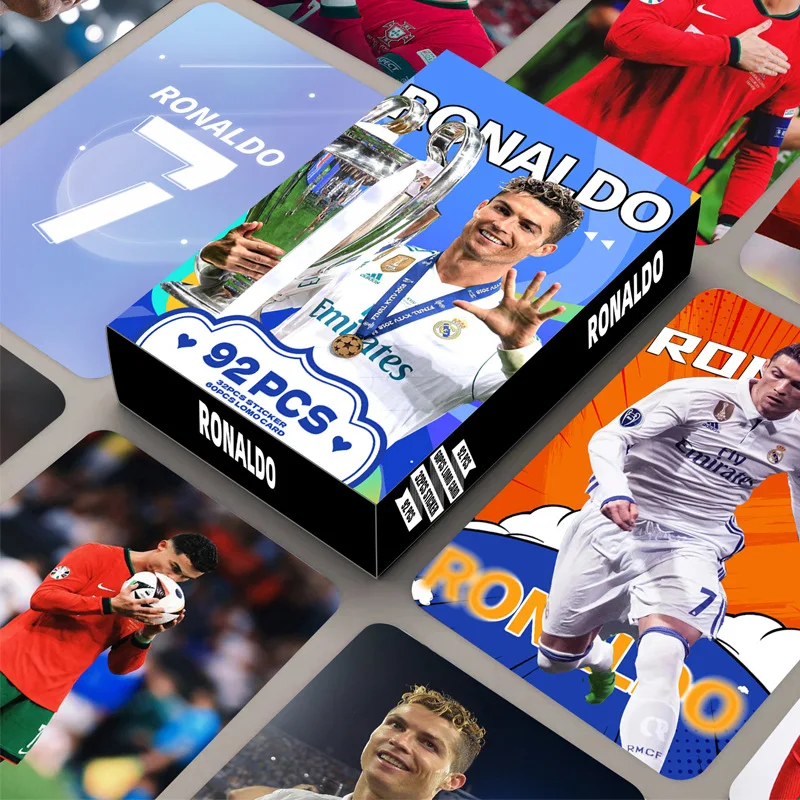 Cristiano Ronaldo LOMO-Karten 92er-Pack, Fußball-Fotokartenset, Sammlerstück Geschenk für Fans