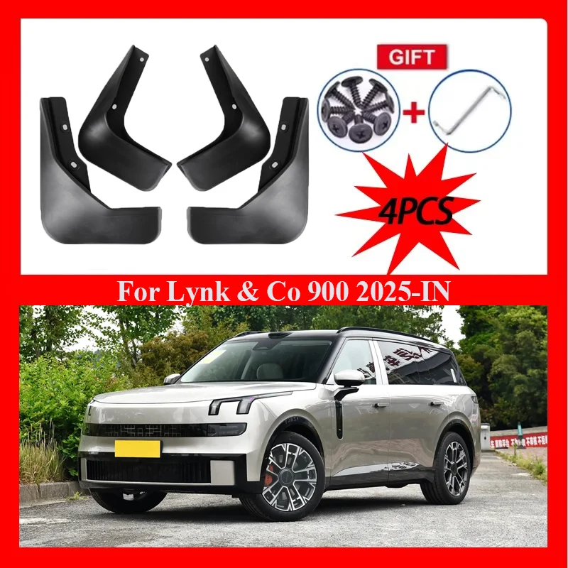 

Auto Accessories For Lynk & Co 900 2025 2026 Car Mud Flaps 4PCS Front Rear Fender Wheel Cover Guard Mudguards Anti-splash