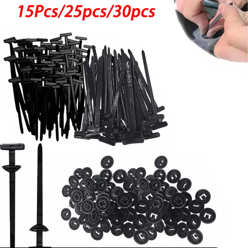 15PCS/25PCS/30PCS Multi FunctionaSelf-Locking Nylon Cable Tie BuckleCan Be Used To Secure The Engine,Bottom Panel Lining, Mudgua