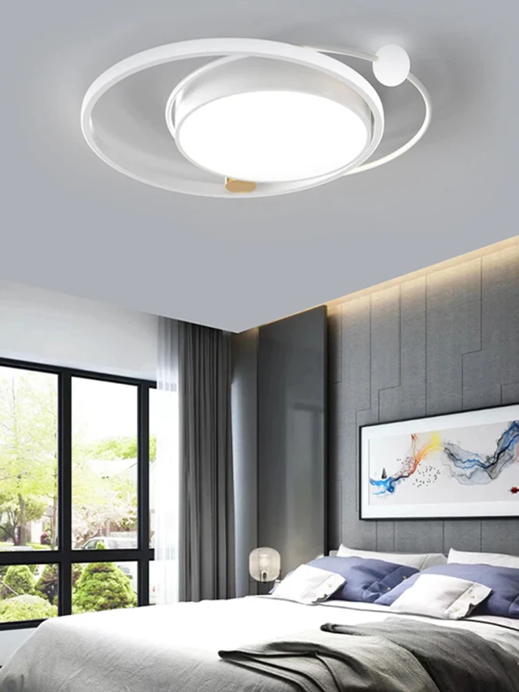 Plafonnier LED au Design Nordique Moderne et Simple, Luminaire Décoratif d'Nik, Idéal pour une Chambre à Coucher, Nouveauté 2024