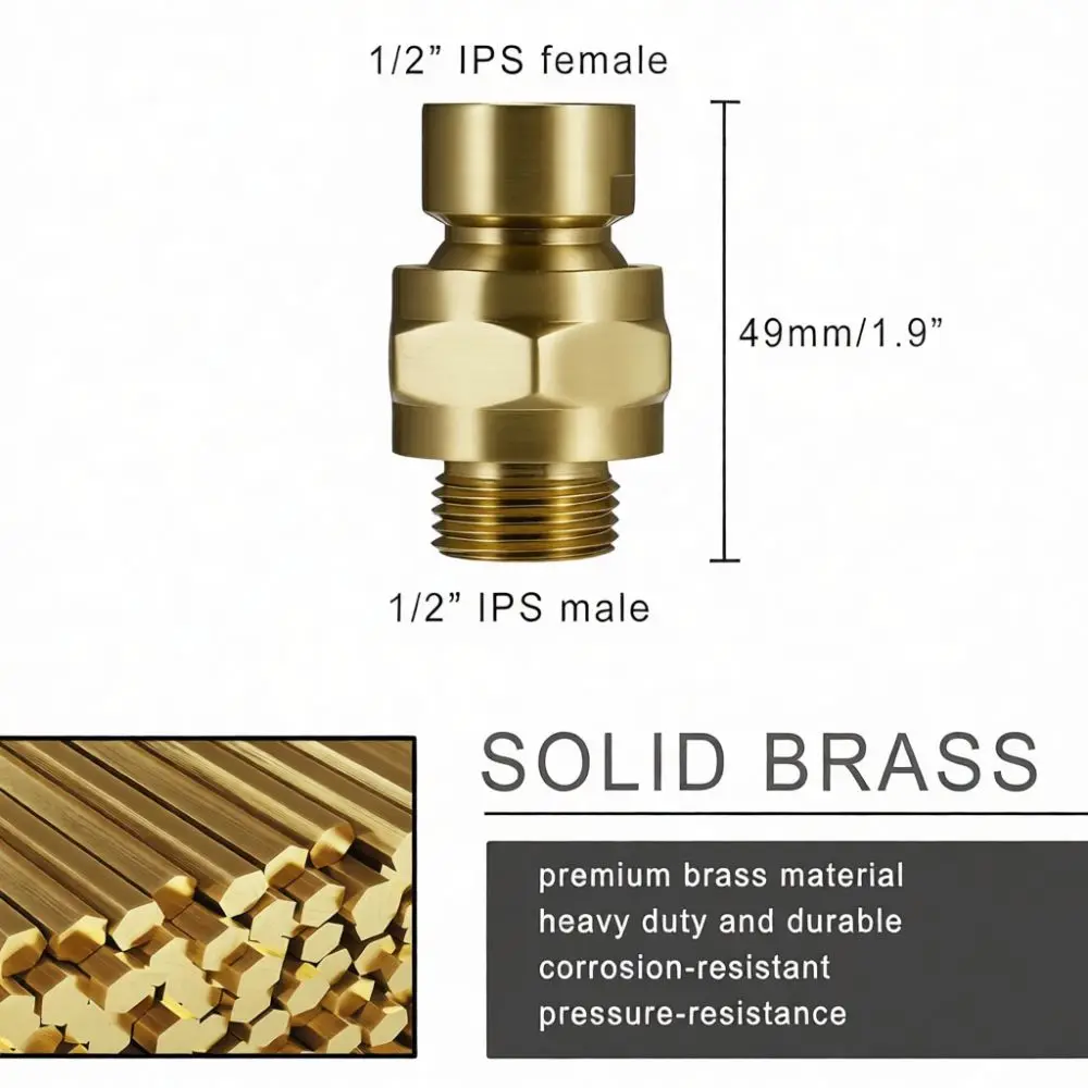 Shower Arm Extension Elbow Connector Brass 360 Swivel Adapter Multi Angle Fitting For Bathroom Shower Sprayer Fix