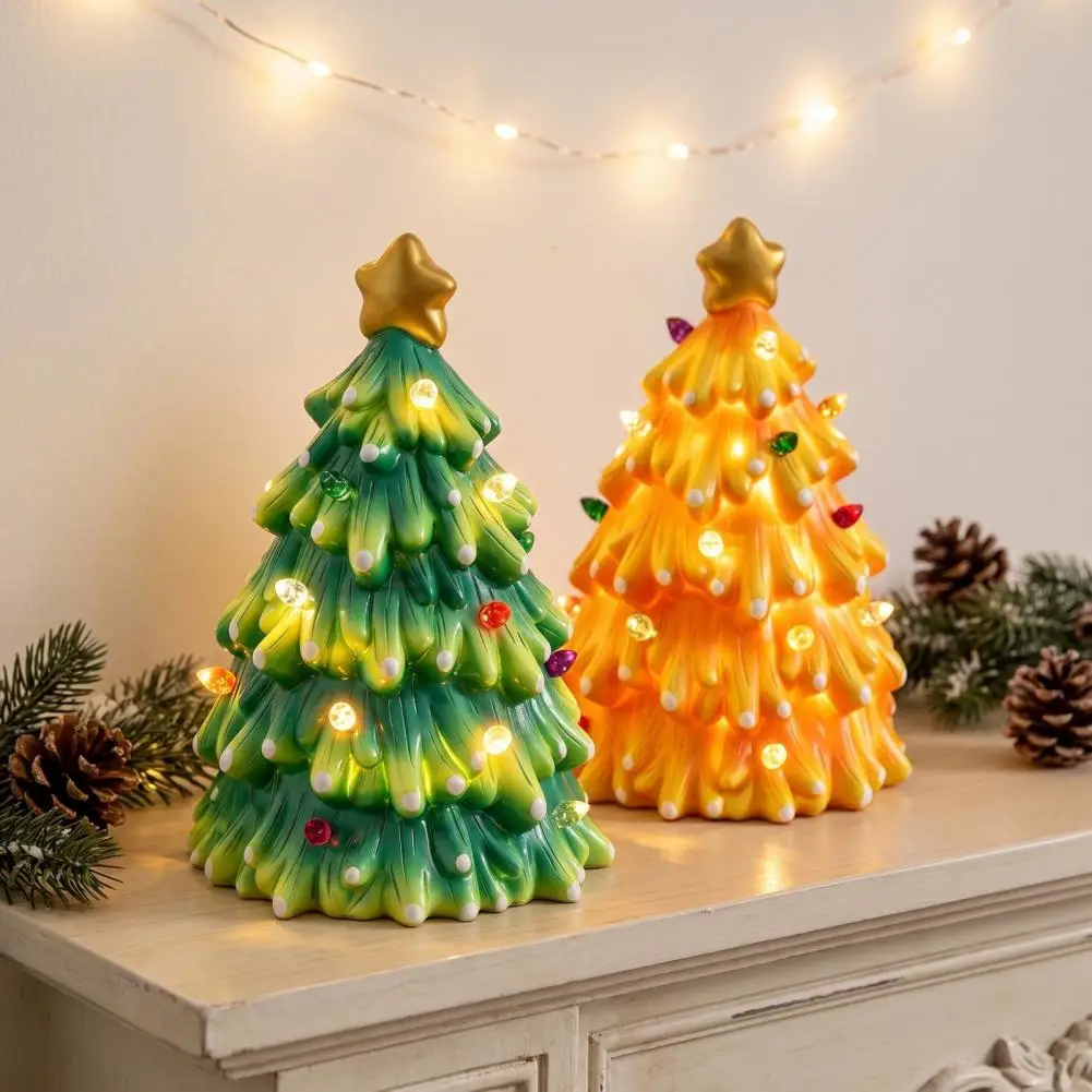 Mini 3D Christmas Tree Resin Charms DIY For Keychain Jewelry Home Desktop Oranment Dollhouse Accessories