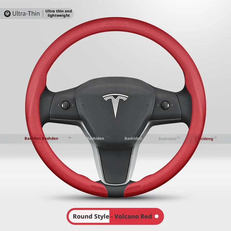 Lenkradbezug Rutschfest Atmungsaktiv Lenkrad-Zubehör für Tesla Model 3, Model X, Model S und Model Y (2019-2026)