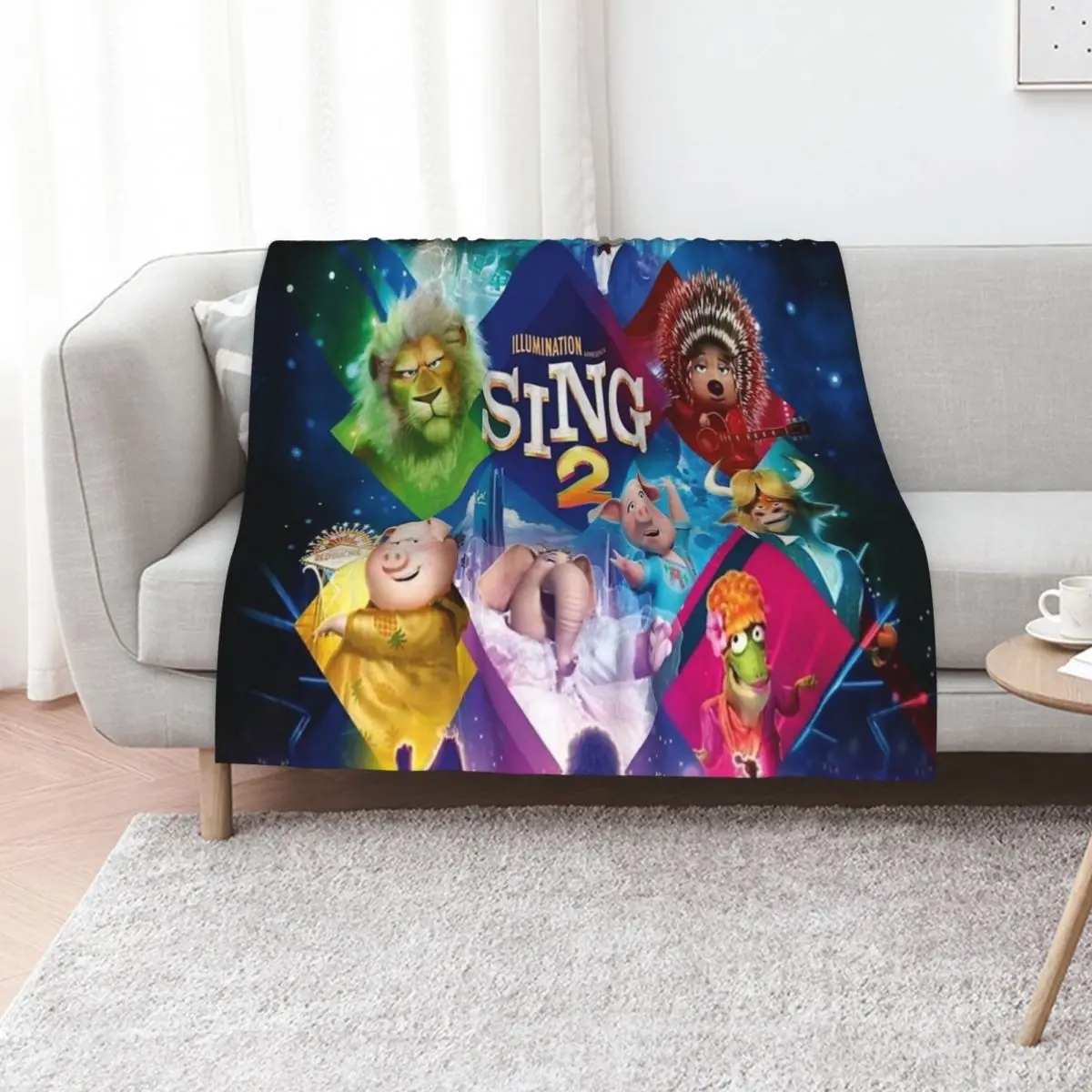 Movie Sing 2 Throw Blanket Warm Summer Beddings Hairys Travel Kid'S Blankets For Baby Blankets