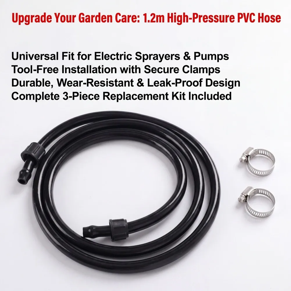 PVC Hose 47.24 Inches For Garden Sprayers With Precise 22.86 Mm OD And 17.78 Mm ID Threading For Reliable Connection