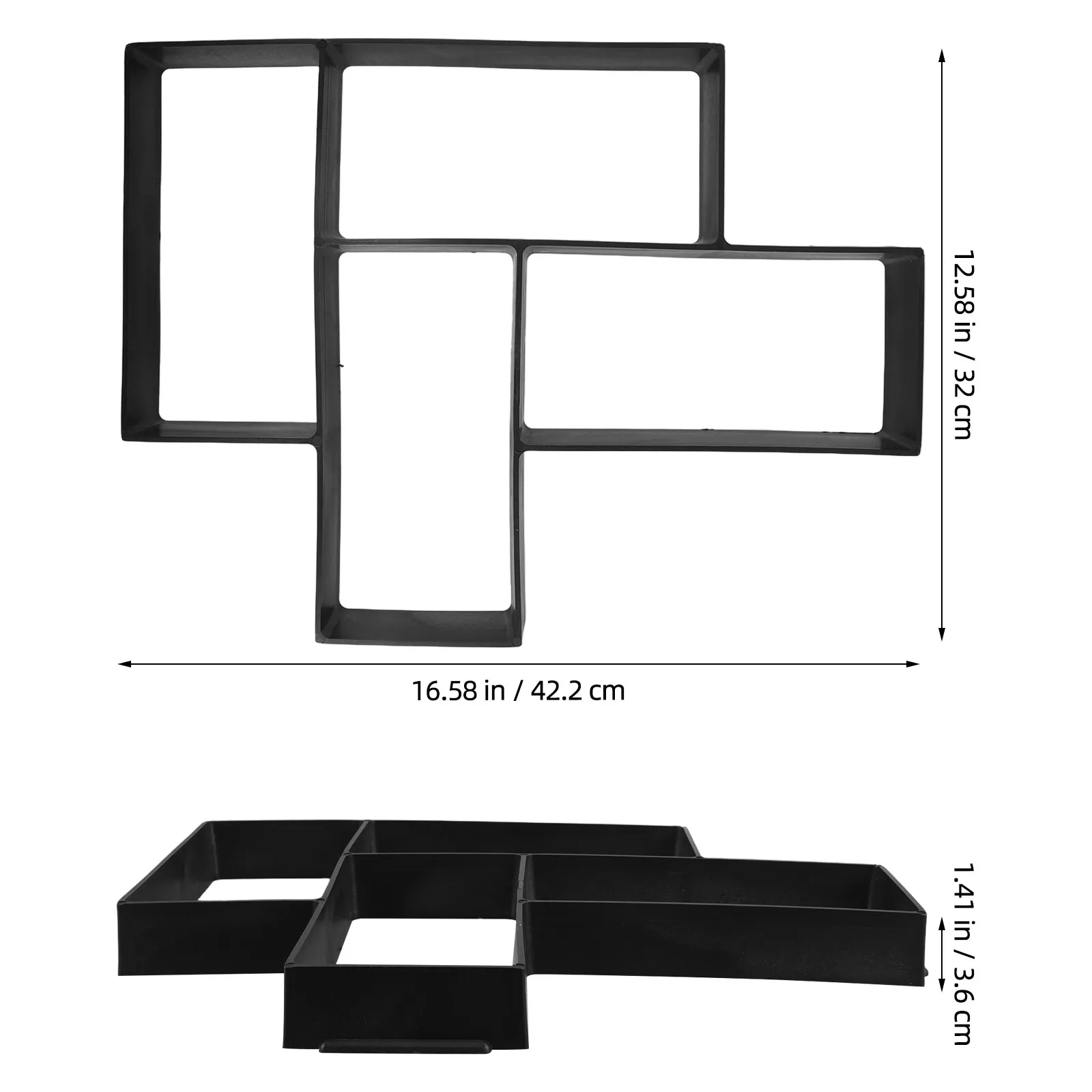 Professional Grade Reusable Plastic Concrete Molds Garden Pathway Walkway Paver Stone Mold Cement Casting Tool for Landscaping
