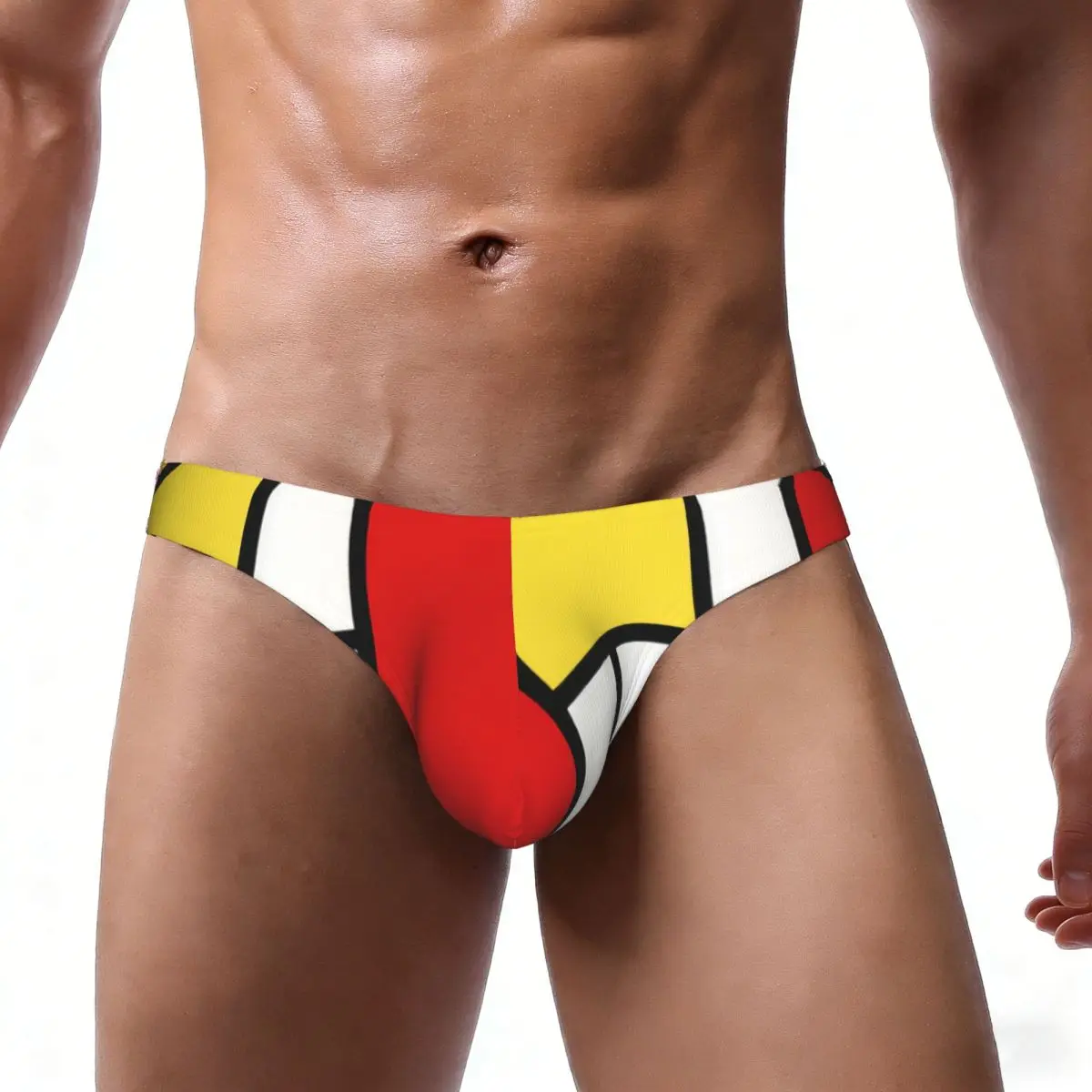 Men's Underwear Briefs Piet Mondrian Sexy Underpants Male Panties Bikini Underwear Ropa Pants