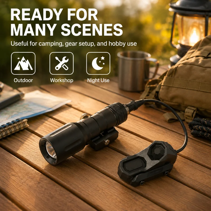 High Lumen Alloy Housing Flashlight AX Remote Pressure Switch Hobby Model Light Accessory