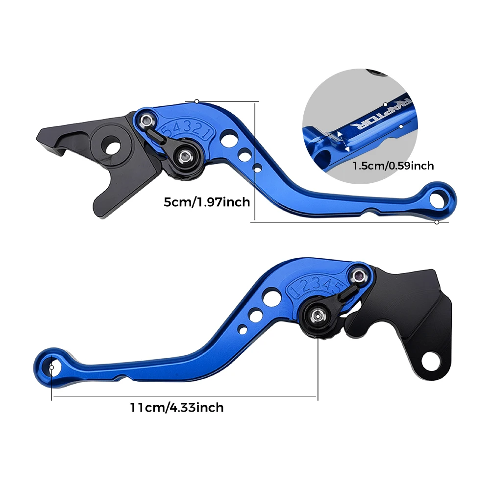 KEMIMOTO Adjustable Brake Clutch Lever Compatible with Yamaha Raptor 700 700R YFM 125 250 350 660 700 YFM125R YFM250R 2006-2024