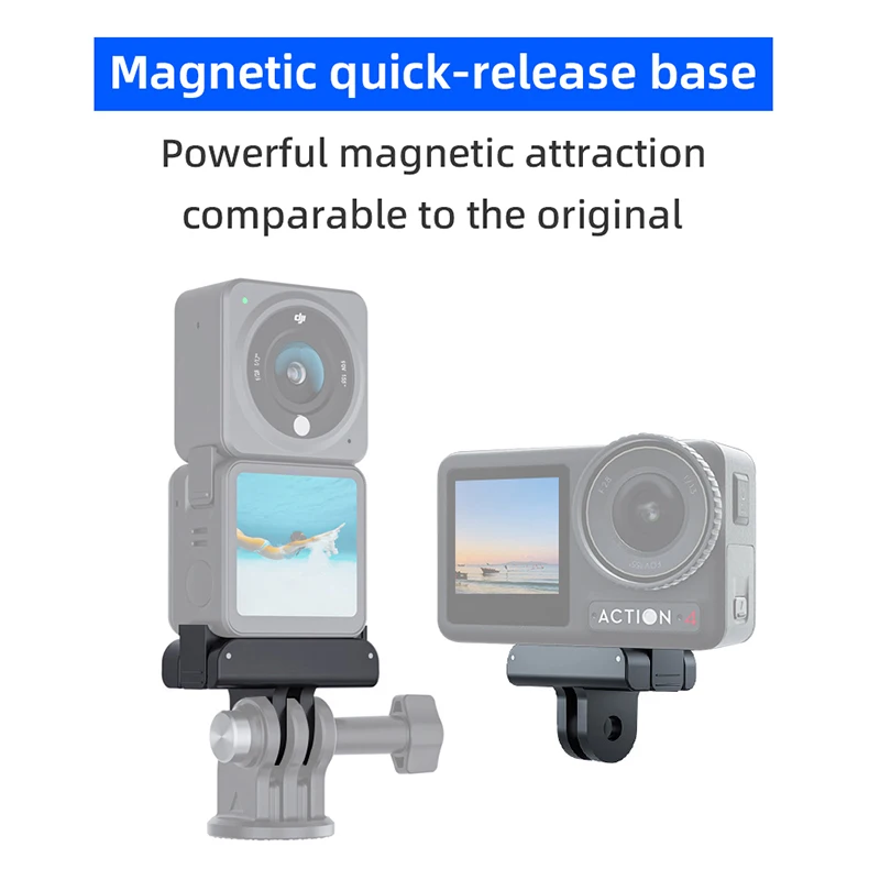 محول مغناطيسي لـ DJI OSMO Action 5 Pro Mount 1/4 واجهة جبل قوس لـ DJI Action 3 Action 4 ملحقات الكاميرا الرياضية